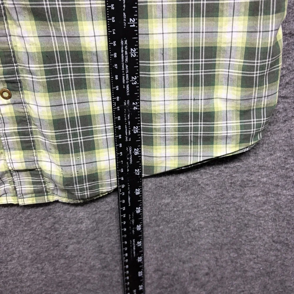 5.11 Tactical Mens Medium Green Plaid Ripstop Short Sleeve Vented Fishing Shirt - Picture 5 of 7